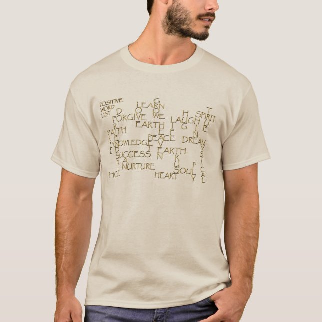 Camisa de Texto 3D com Afirmação Positiva Motivaci (Frente)