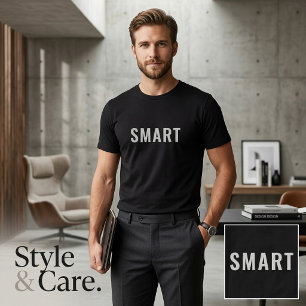 Camisa de Texto Inteligente Editável Clássica Escu