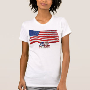 Camisa de Texto Patriótico dos EUA e Orgulhosa