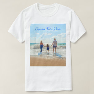 Camisa de texto personalizada com fotos da sua fam