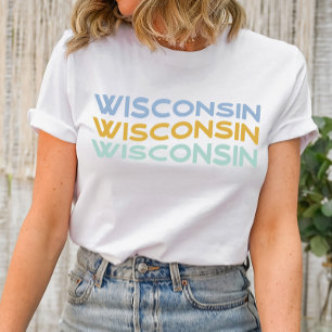 Camisa de Texto Wavy Groovy em Wisconsin
