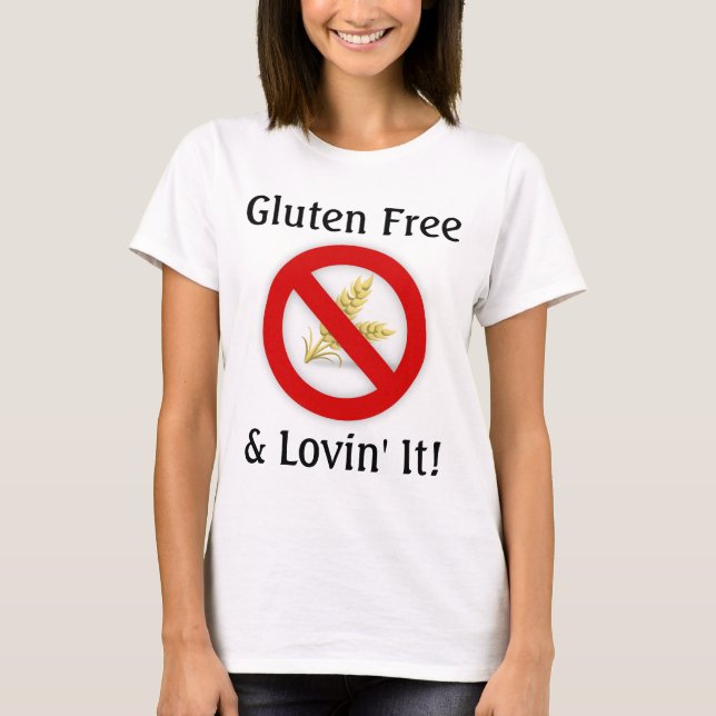 Camisa De Ti De Gluten Free & Lovin' (Frente)