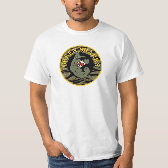 camisa de tigre de tubarões verdes (Frente)