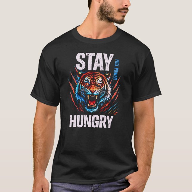 Camisa de Tigre Inspirador Gráfica Negrito Poderos (Frente)