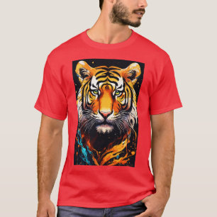 camisa de tigre para homens