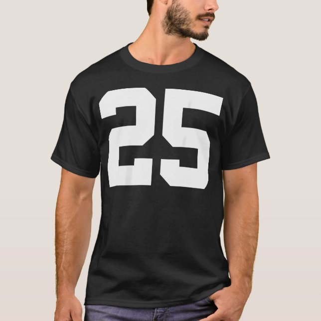 Camisa de Time Esportivo Número 25 (Verso) (Frente)
