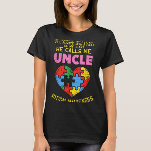 Camisa de Tio Conscientização sobre Autismo Menino