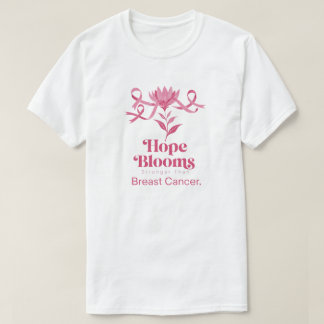 Camisa de tipografia de câncer de mama com laço ro