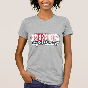 Camisa de tipografia do departamento de emergência