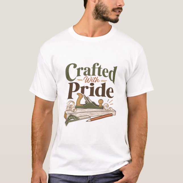 Camisa de Trabalhador de Madeira Feita Com Orgulho (Frente)