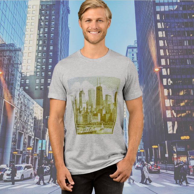 Camisa De Três Blendas Gráficas De Chicago (Criador carregado)