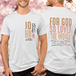 Camisa de três lâminas do John 3:16 Bíblia Verse