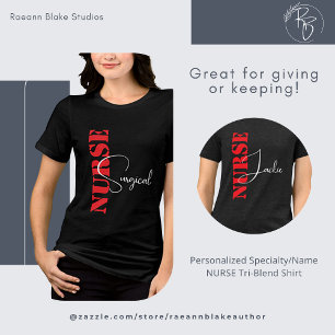 Camisa de Tri-Blend do NURSE da Especialidade/Nome