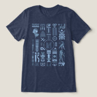 Camisa De Tripla Blenda Hieroglifos Antigos Egípci