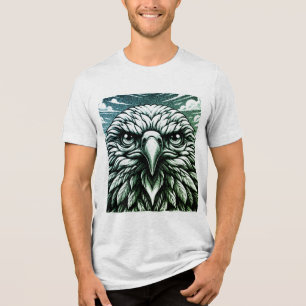 Camisa De Tríplice Gráfica De T-Shirt Da Águia