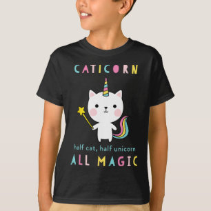 Camisa de Unicórnio Metade Gato Caticórnio Meninas