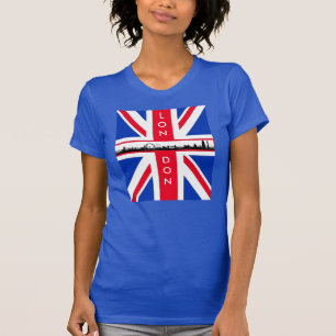 Camisa de Union Jack da skyline de Londres