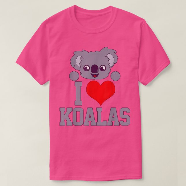 Camisa De Urso Koala Eu Adoro Coração Koala 1191 (Frente do Design)