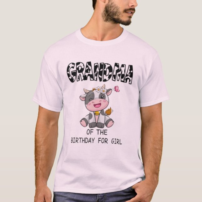 Camisa de vaca da fazenda da avó da garota de aniv (Frente)