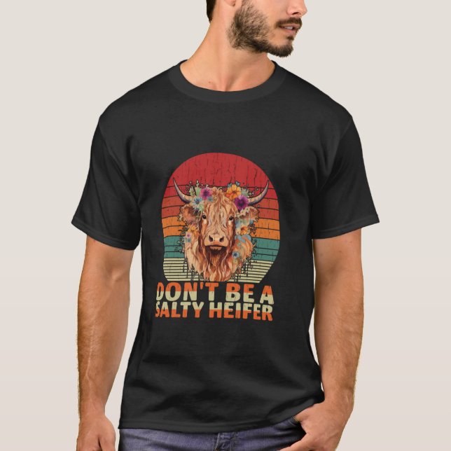 Camisa de Vaca das Terras Altas Não Seja Vaca Salg (Frente)
