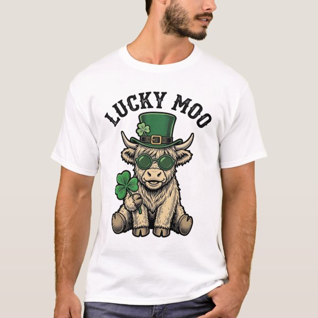 Camisa de Vaca do Dia de São Patrício Vaca das Ter (Frente)