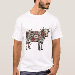 Camisa de Vaca Floral Vintage Design
