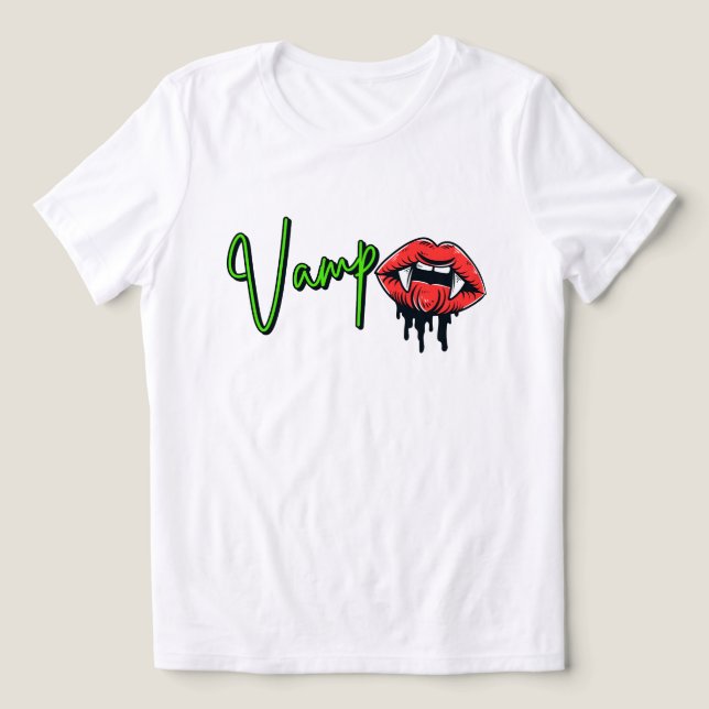 Camisa de Vampira de Halloween para Senhoras (Design frontal)