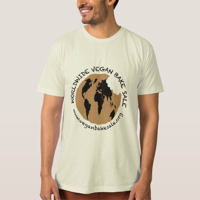 Camisa de venda do Assar Vegan no mundo inteiro po (Frente)