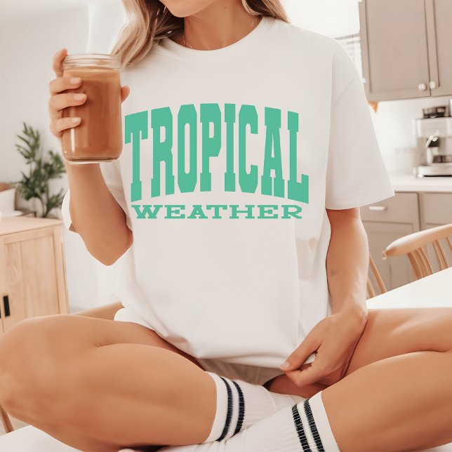 Camisa De Verão, Camisa De Vento Tropical (tropical weather shirt, summer vibes t-shirt, beachy vibes tee, vacation shirt, summer shirt, beach)