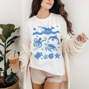 Camisa de verão com Vibes Salgadas, Camiseta Praia