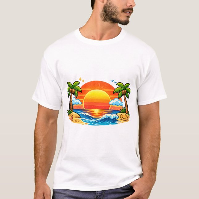 Camisa de verão masculina (Frente)