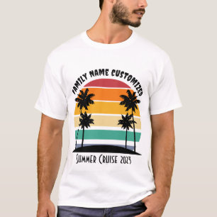Camisa de Verão personalizada Palma de praia sunse