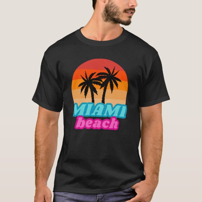 Camisa de verão - praia de Miami! (Frente)