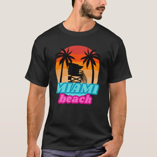 Camisa de verão - praia de Miami - Torre! (Frente)