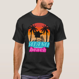 Camisa de verão - praia de Miami - Torre
