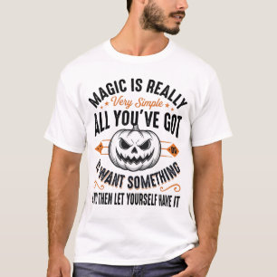 Camisa de vetor de abóbora mágica de Halloween vin
