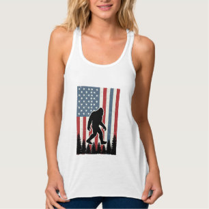Camisa de Vetor Vintage da Bandeira Americana Bigf
