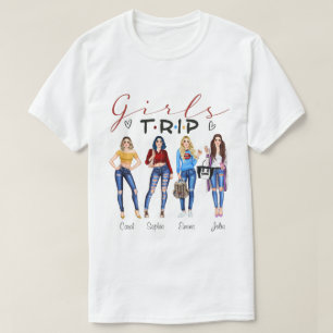 Camisa De Viagem De Meninas Personalizadas Da DC,