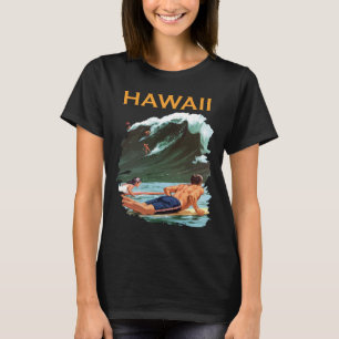 Camisa de Viagem Retro de Surfista de Ondas do Hav