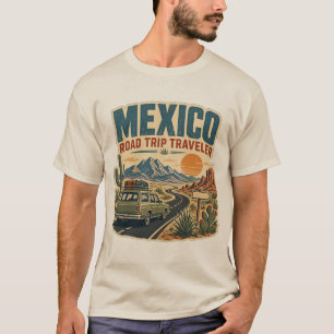 Camisa de viagem vintage de aventura na estrada no