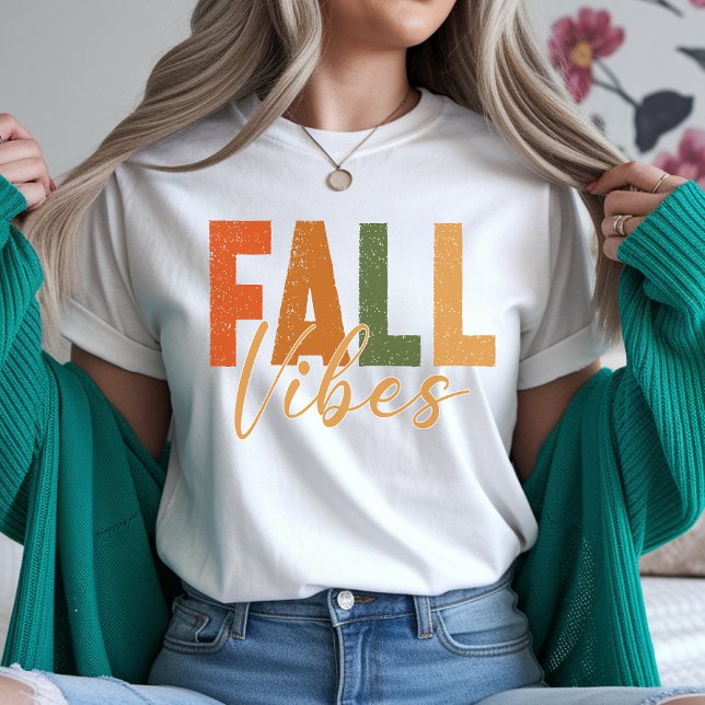 Camisa De Víblias De Queda, Clima De Sweater De Ép (fall vibes shirt, fall vibes sweatshirt, autumn vibes shirt, autumn vibes sweatshirt for women,)