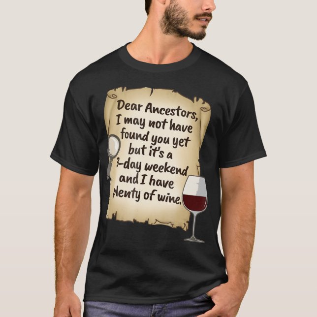 Camisa De Vinho Da Árvore Genealogica Ancestral An (Frente)