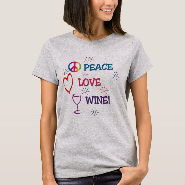 Camisa de Vinho de Amor pela Paz (Frente)