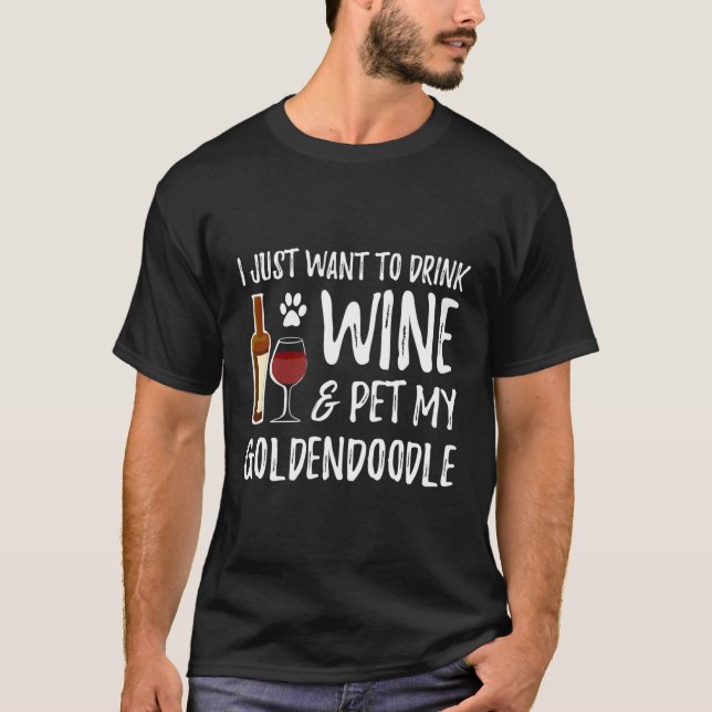 Camisa De Vinho E Goldenododododato De Leve Longa, (Frente)