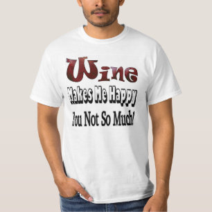 Camisa de vinho feliz