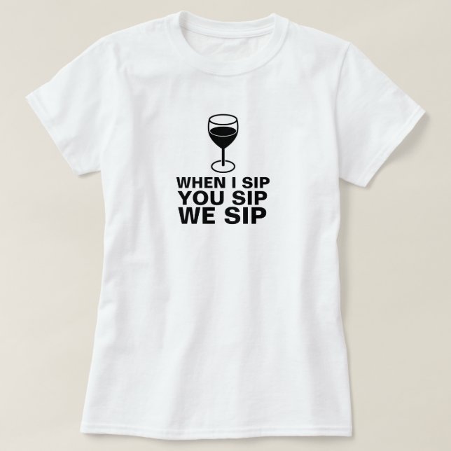 CAMISA DE VINHO SIP (Frente do Design)