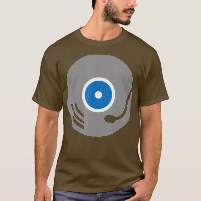 Camisa de vinil Tempos de música turntable para DJ (Frente)