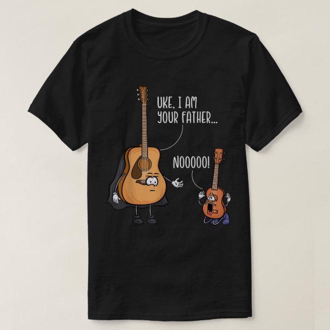 Camisa De Violão Engraçada, Camisa Ukelele, Como E (Frente do Design)