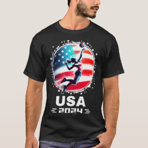 Camisa de volei da equipe EUA 2024 para homens mul