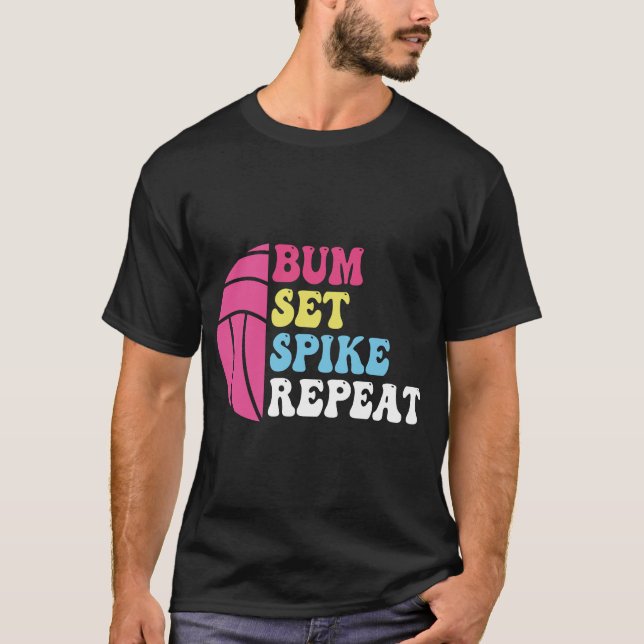 Camisa de volei de repetição de pico de conjunto d (Frente)